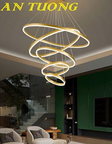 Đèn thả trang trí phòng khách đẹp đơn giản hiện đại