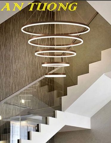 Đèn thả trang trí phòng khách đẹp đơn giản hiện đại