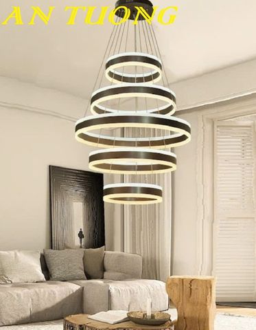 Đèn thả trang trí phòng khách đẹp đơn giản hiện đại