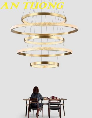 Đèn thả trang trí phòng khách đẹp đơn giản hiện đại