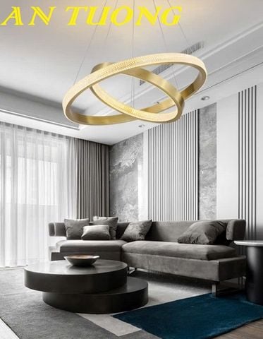 Đèn thả trang trí phòng khách đẹp đơn giản hiện đại