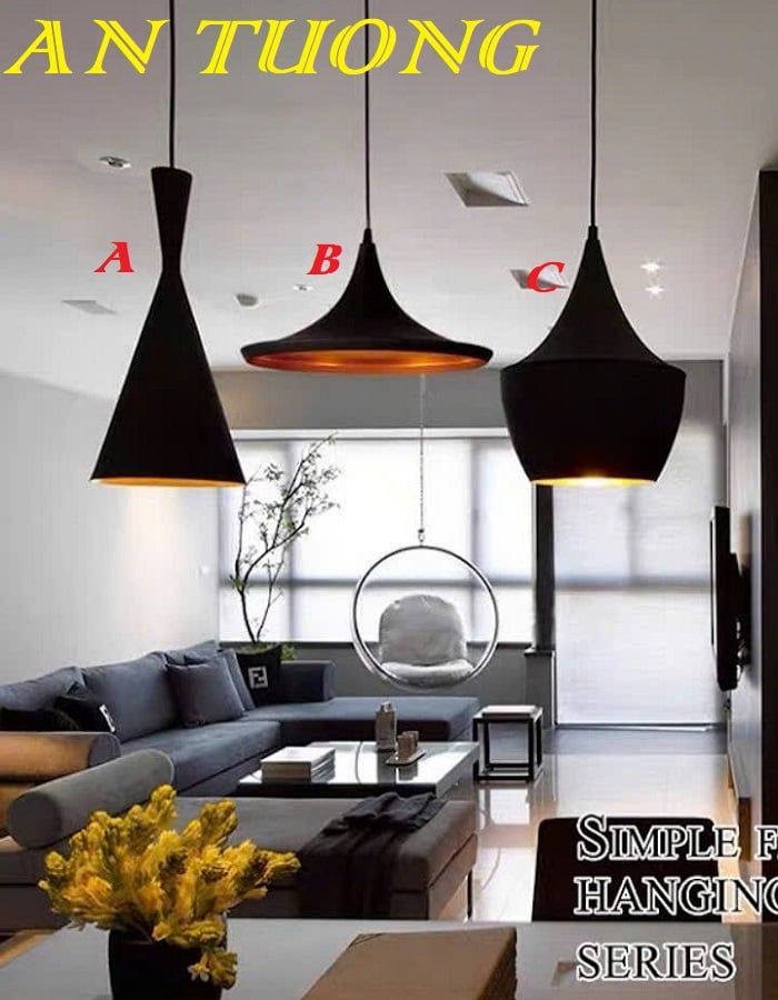 Đèn thả trang trí quán cafe đẹp treo trần 041