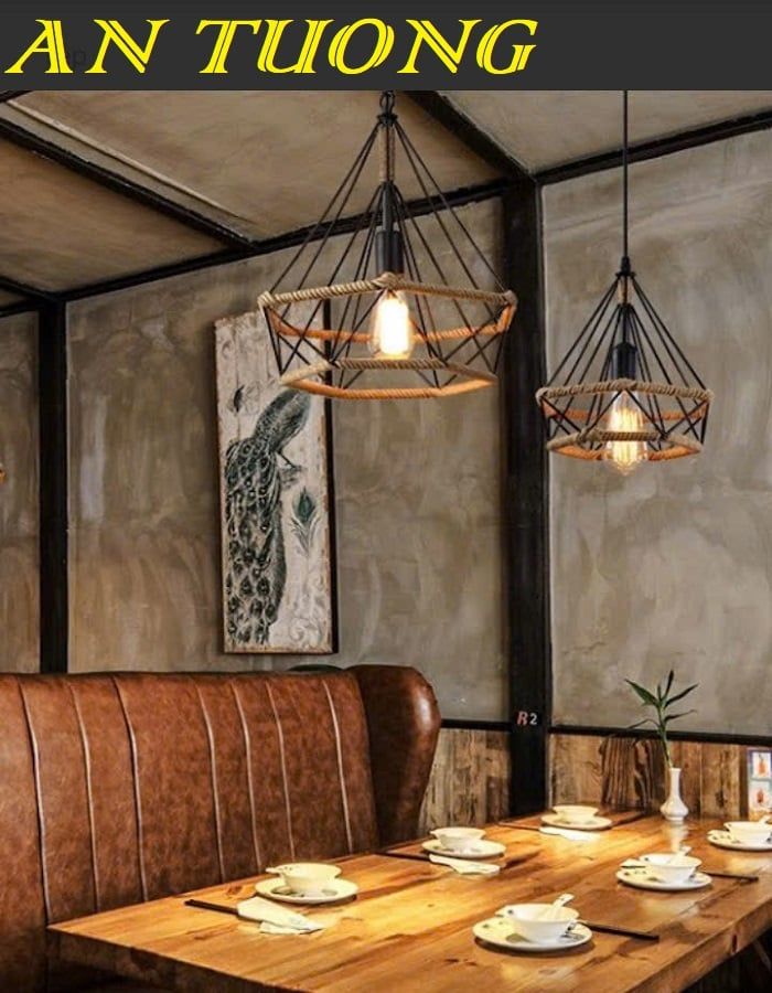 Đèn thả trang trí quán cafe đẹp treo trần 050