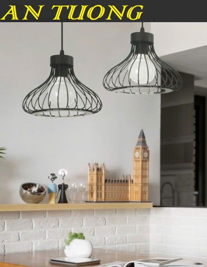 Đèn thả trang trí quán cafe đẹp treo trần 052