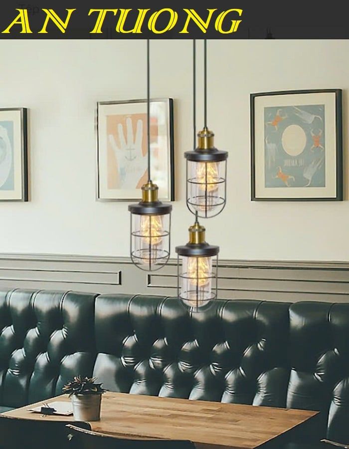 Đèn thả trang trí quán cafe đẹp treo trần 055