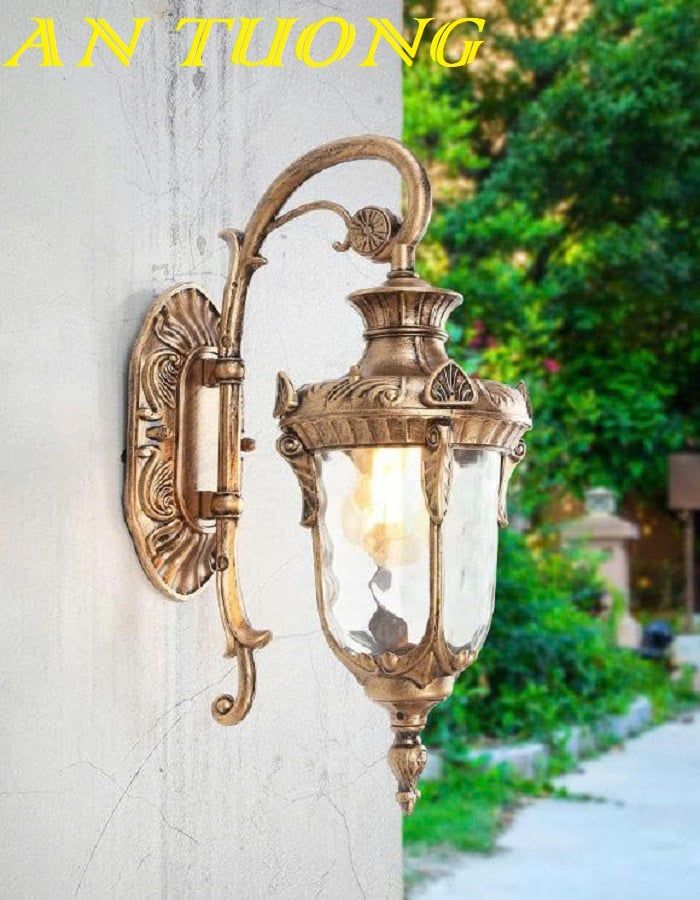 Đèn treo tường cổ điển ngoài trời trang trí ngoại thất sân vườn đẹp 010