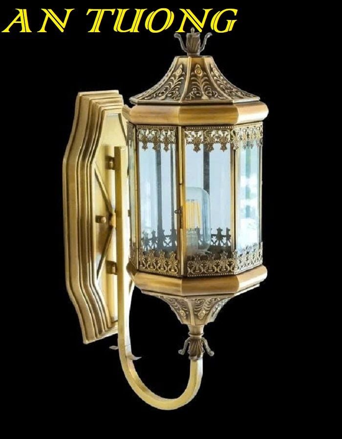 Đèn treo tường cổ điển ngoài trời trang trí hàng rào sân vườn đẹp 006
