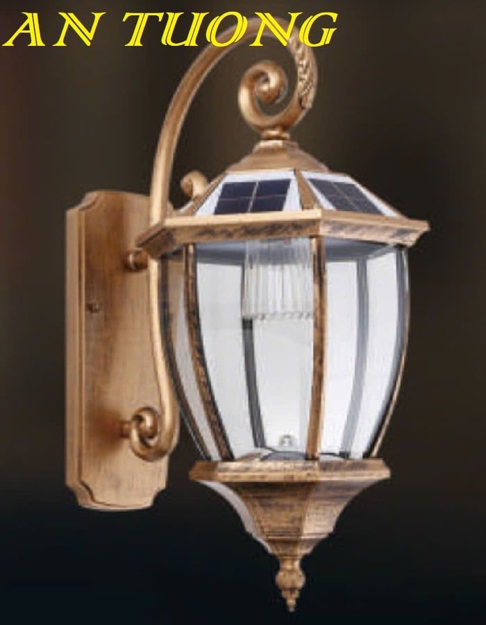 Đèn treo tường cổ điển ngoài trời trang trí hàng rào sân vườn đẹp 003