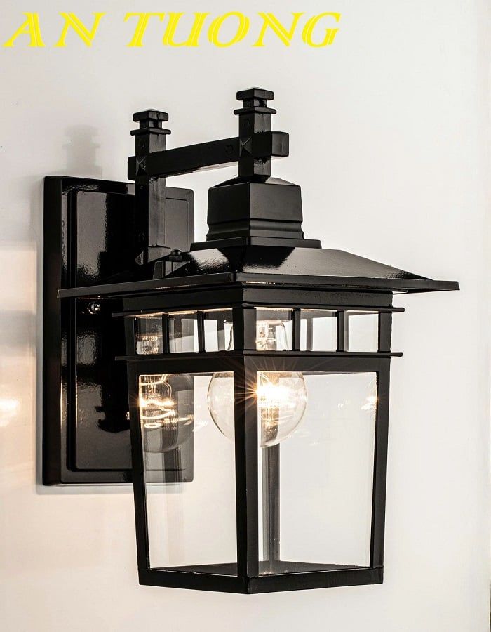 Đèn treo tường cổ điển ngoài trời trang trí hàng rào sân vườn đẹp 096