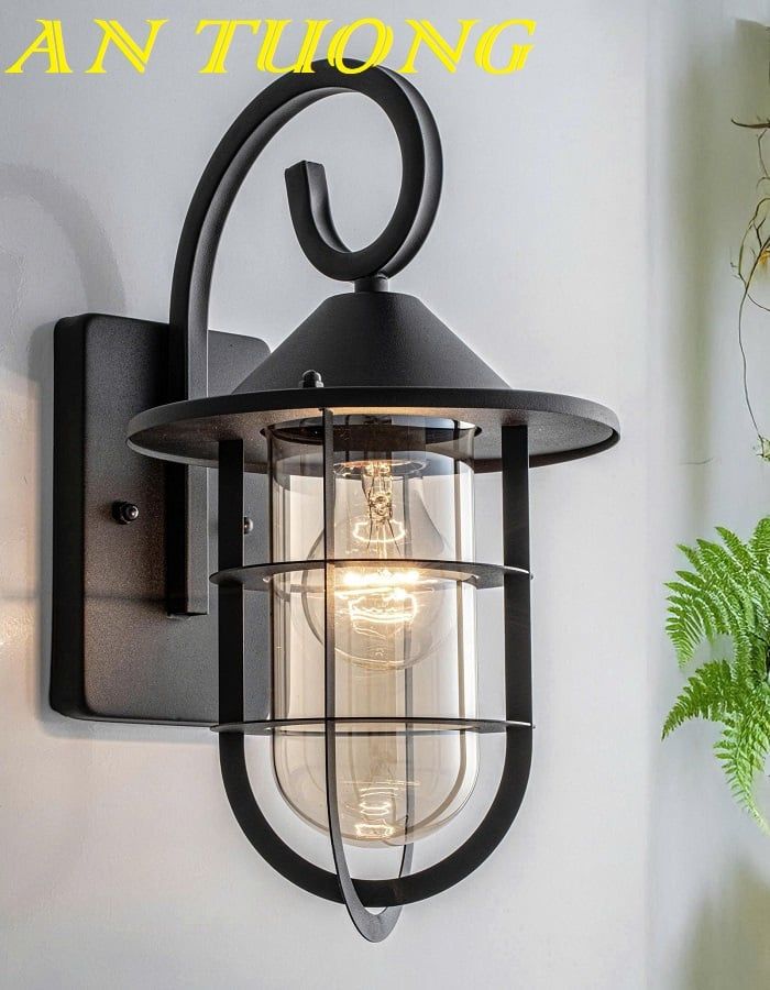 Đèn treo tường ngoài trời trang trí tường hàng rào sân vườn đẹp 068