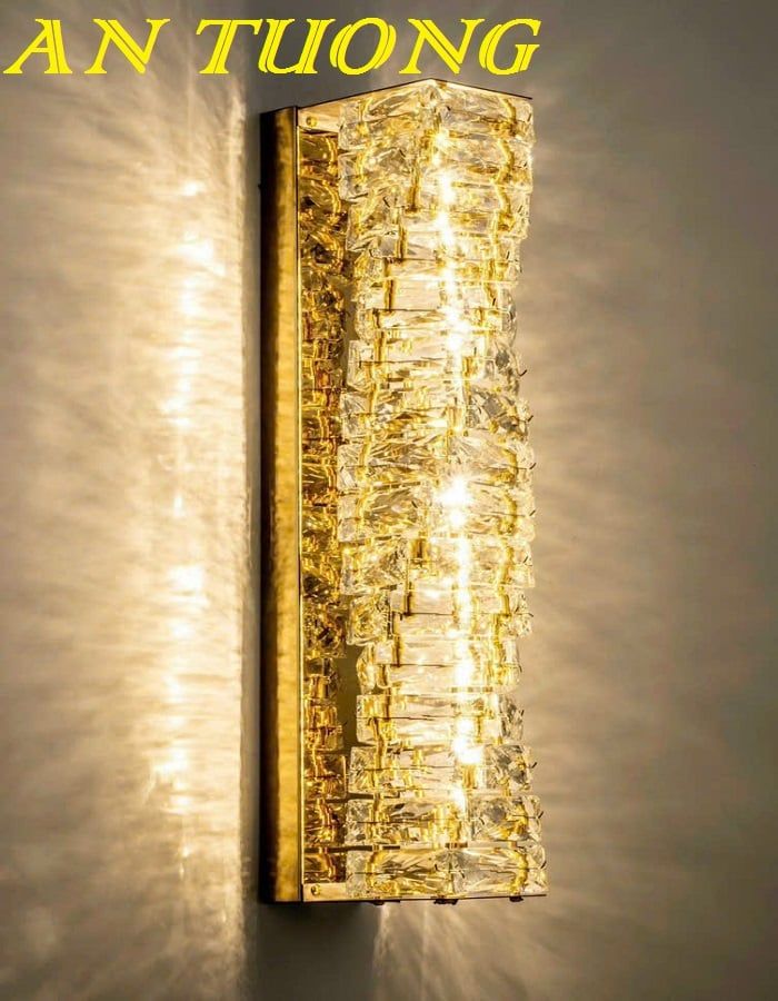 Đèn treo tường pha lê đẹp trang trí phòng khách hiện đại 024