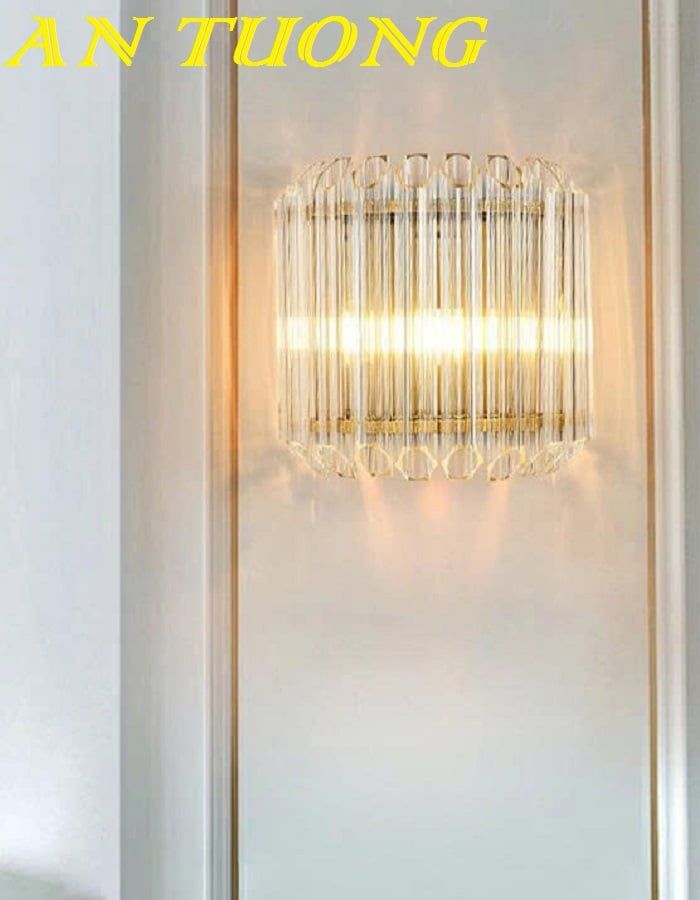 Đèn treo tường pha lê đẹp trang trí phòng khách hiện đại 032
