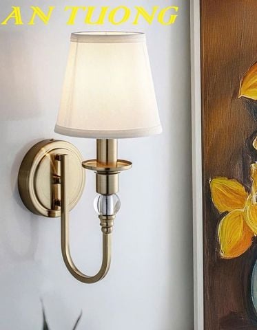  Đèn treo tường trang trí tân cổ điển chao vải 0351 