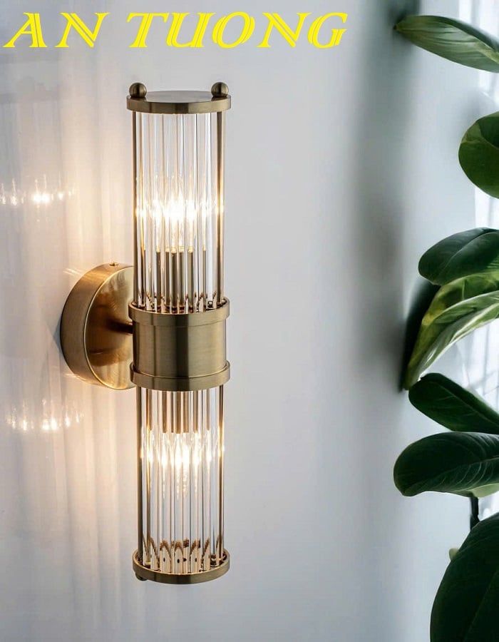 Đèn treo tường trang trí phòng khách gắn vách gỗ sang trọng 0355