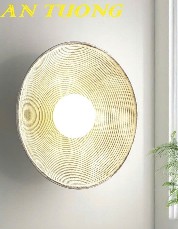 Đèn treo tường tròn wabi sabi 0404