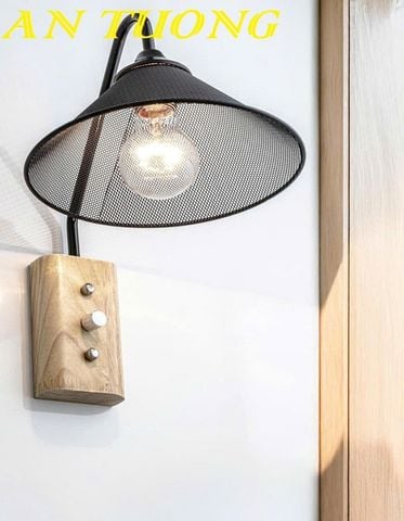  Đèn treo tường trang trí hiện đại đế gỗ 0558 