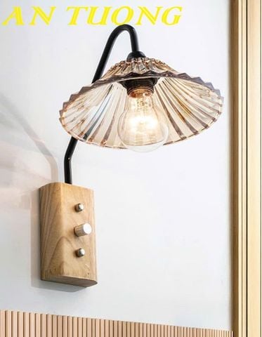  Đèn treo tường trang trí hiện đại đế gỗ 0559 