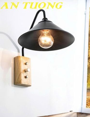  Đèn treo tường trang trí hiện đại đế gỗ 0560 