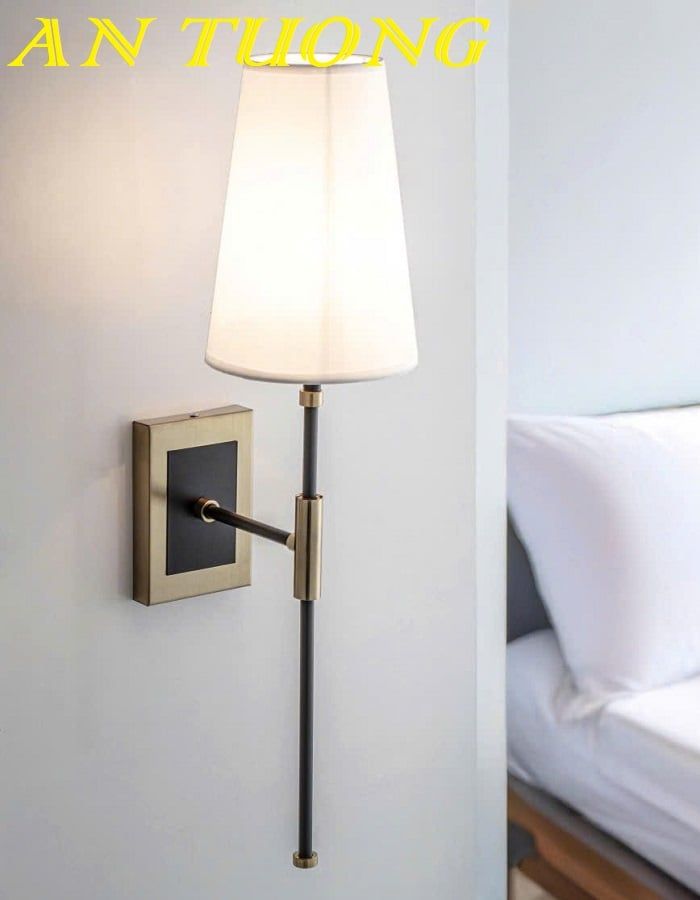 Đèn treo tường tân cổ điển chao vải sang trọng 0167