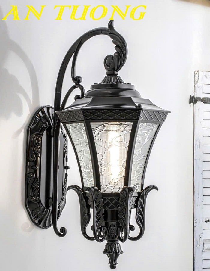 Đèn treo tường cổ điển ngoài trời trang trí ngoại thất mặt tiền 0178