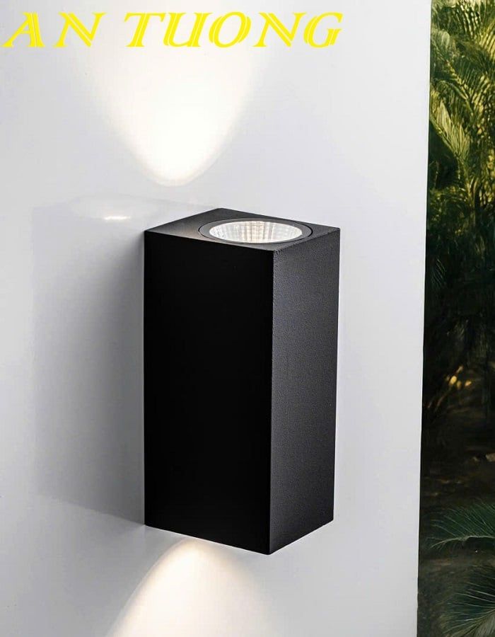 Đèn treo tường hắt 2 đầu trang trí ban công mặt tiền nhà đẹp 0203
