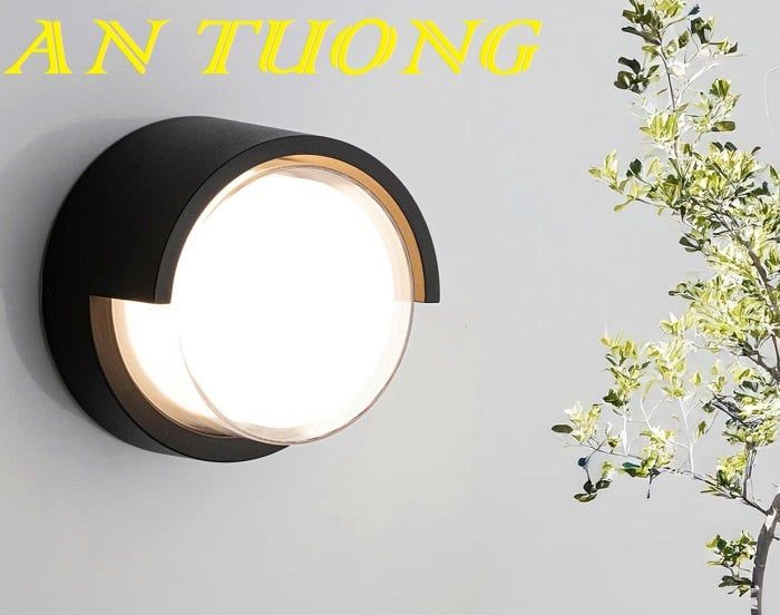 Đèn treo tường hình tròn trang trí ban công mặt tiền nhà đẹp 0204