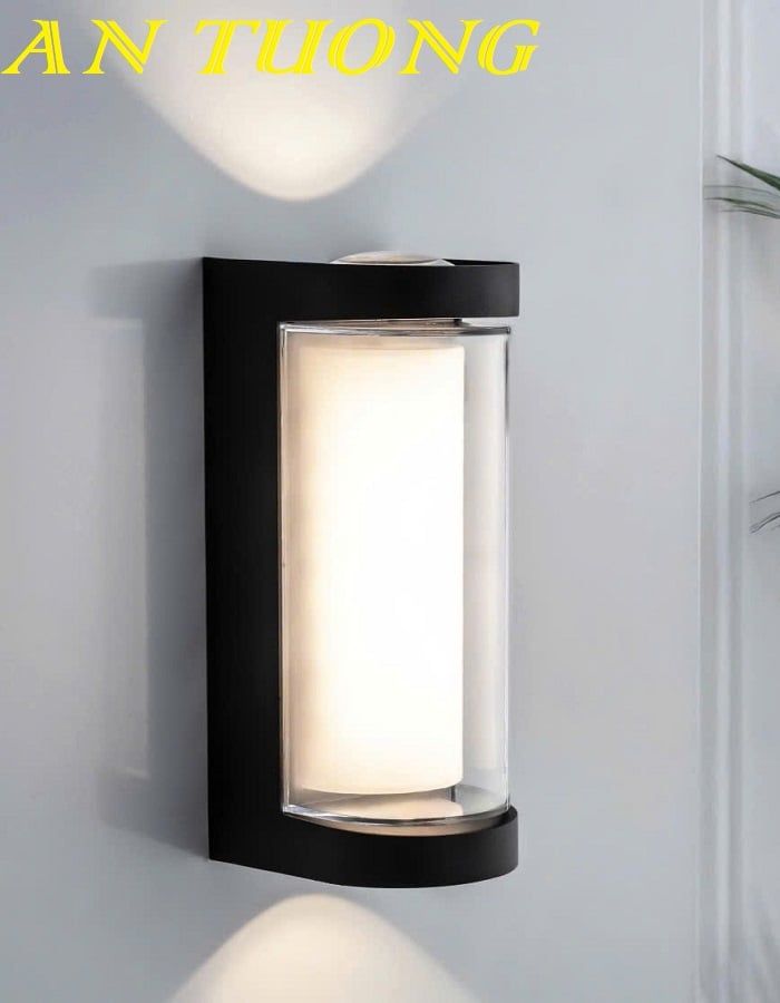 Đèn treo tường hắt 2 đầu trang trí ban công mặt tiền nhà đẹp 0209