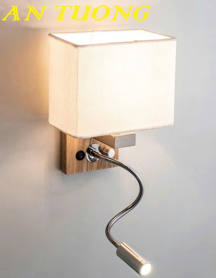 Đèn treo tường đầu giường phòng ngủ đẹp có đèn rọi đọc sách 023
