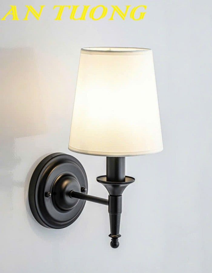 Đèn treo tường indochine màu đen trang trí phong cách á đông 0298