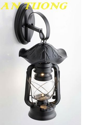  Đèn dầu treo tường trang trí cổ điển màu đen 0328 