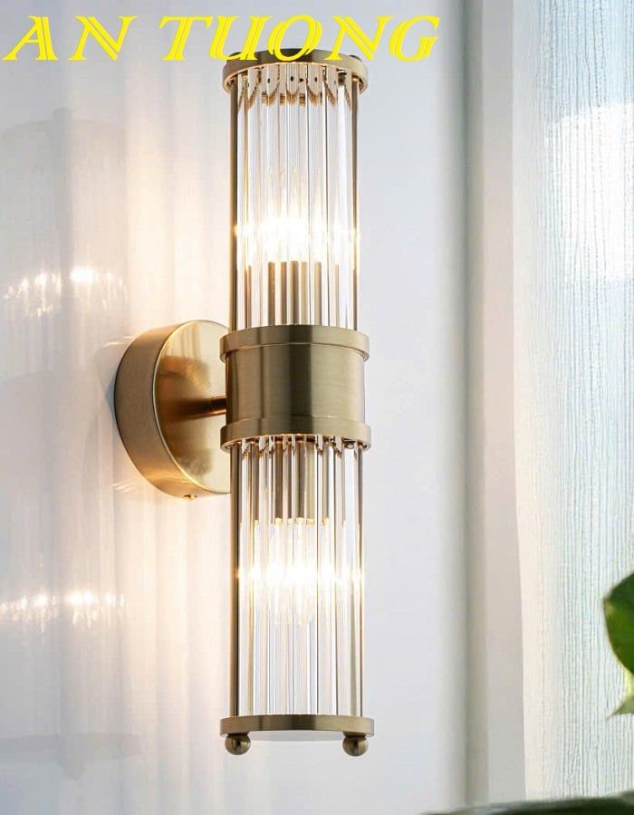 Đèn treo tường pha lê hiện đại trang trí phòng khách 048