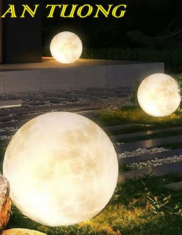  Đèn tròn kiểu mặt trăng trang trí sân vườn đẹp 001 
