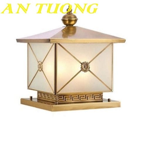  Đèn trụ cổng đẹp trang trí hàng rào sân vườn 001 