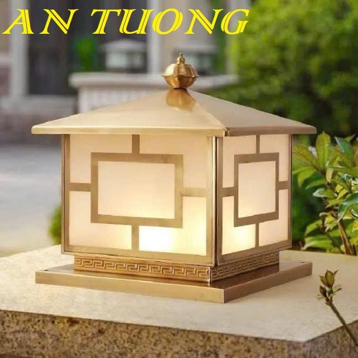 Đèn trụ cổng đẹp trang trí hàng rào sân vườn 002