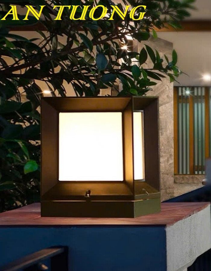 Đèn trụ cổng đẹp trang trí hàng rào sân vườn 016