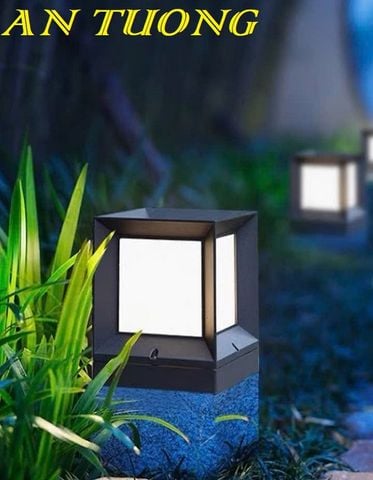  Đèn trụ cổng đẹp trang trí hàng rào sân vườn 016 