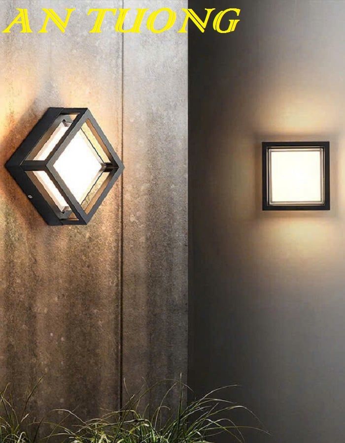 Đèn tường ngoài trời trang trí tường hàng rào sân vườn ngoại thất 039