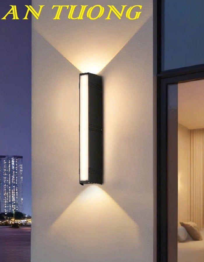 Đèn tường ngoài trời trang trí tường hàng rào sân vườn ngoại thất 058