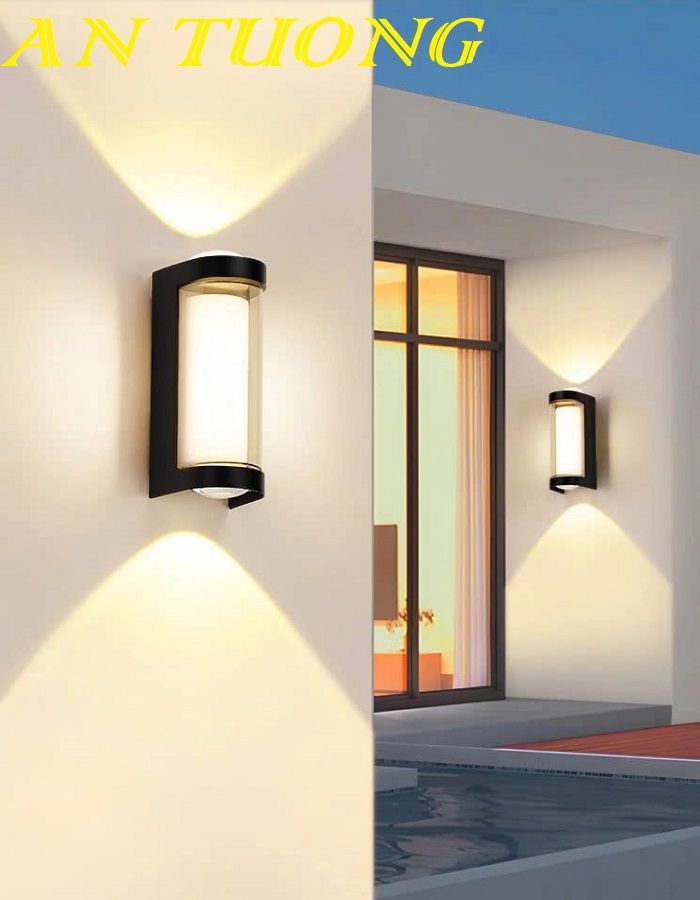 Đèn tường ngoài trời trang trí tường hàng rào sân vườn ngoại thất 060