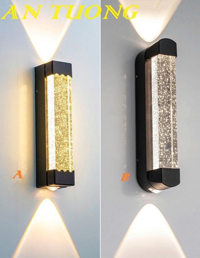 Đèn tường ngoài trời trang trí tường hàng rào sân vườn ngoại thất 067