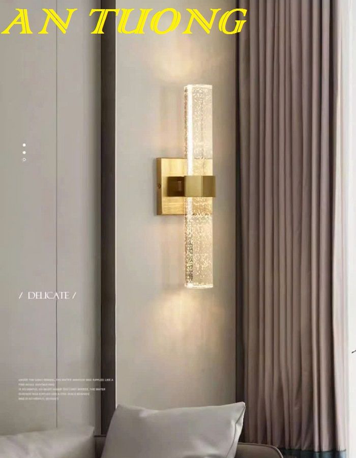 Đèn tường pha lê đẹp gắn vách tường trang trí nội thất hiện đại 068