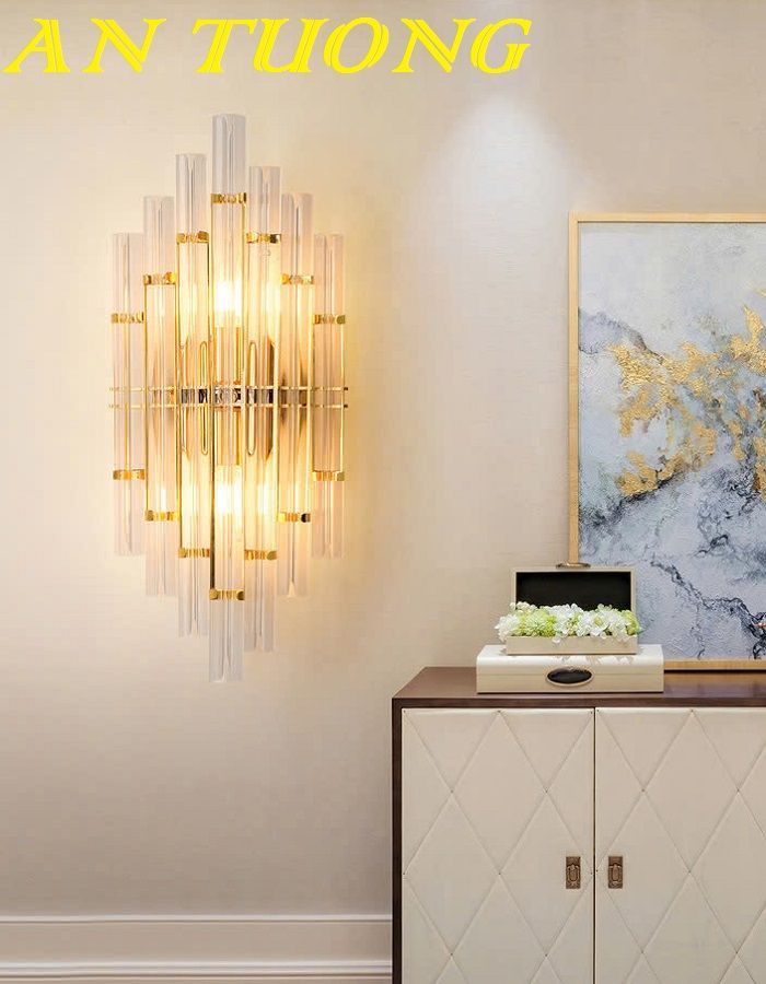 Đèn tường pha lê đẹp gắn vách tường trang trí nội thất hiện đại 069