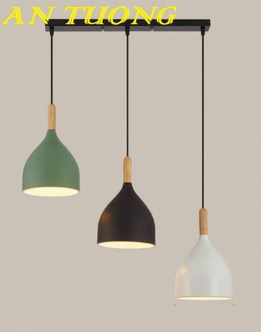  đèn thả trần 3 bóng decor trang trí quầy bar, bàn ăn phòng bếp, quán cafe đẹp hiện đại 0199 