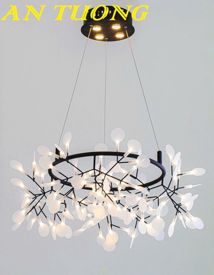 đèn thả phòng khách đơn giản, mẫu đẹp decor trang trí phòng khách căn hộ chung cư 002