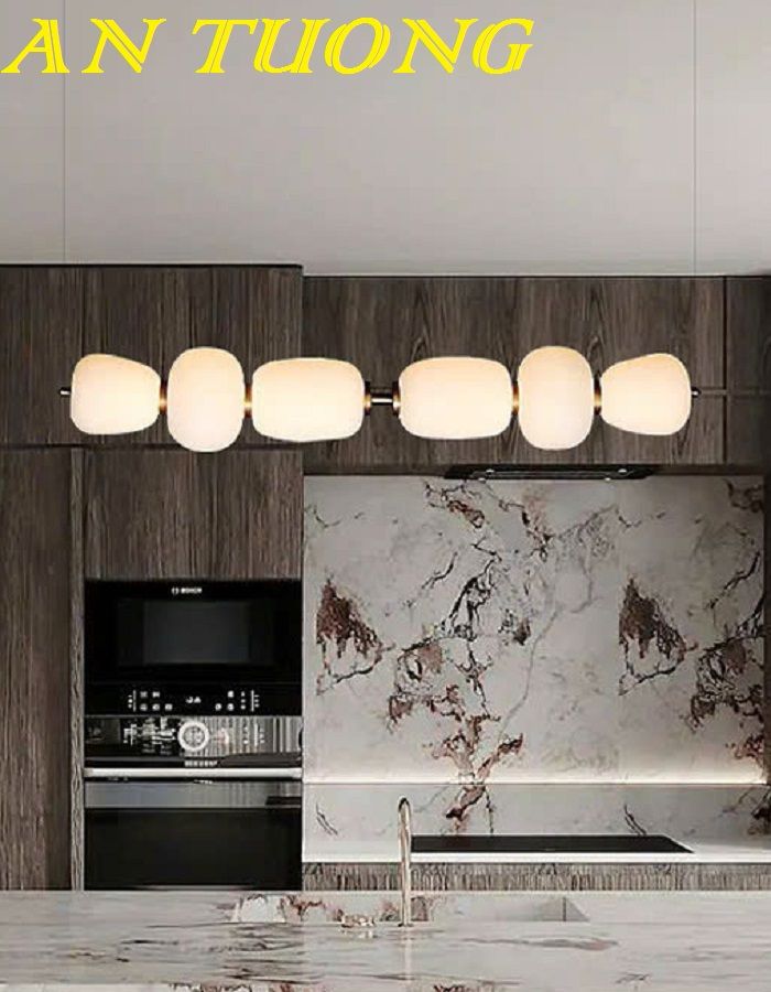 đèn thả bàn ăn, bàn đảo bếp decor trang trí phòng bếp, bàn bếp đẹp hiện đại 0210
