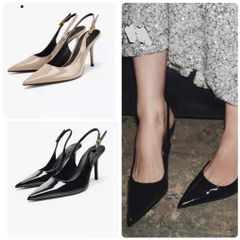 Giày cao gót 2 màu mã Za11125 cao 9 tấc