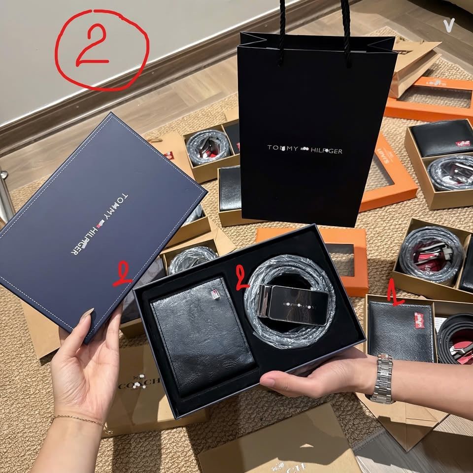 Set nịt ví Tommy 2 in 1