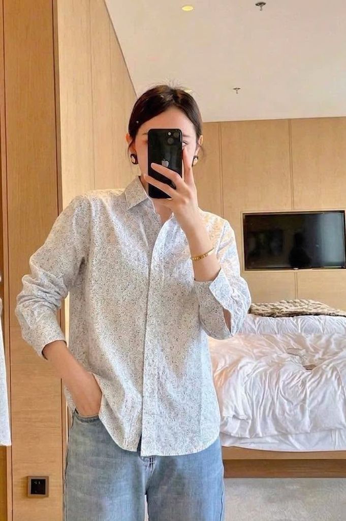 Áo sơ mi Nữ họa tiết 3 màu