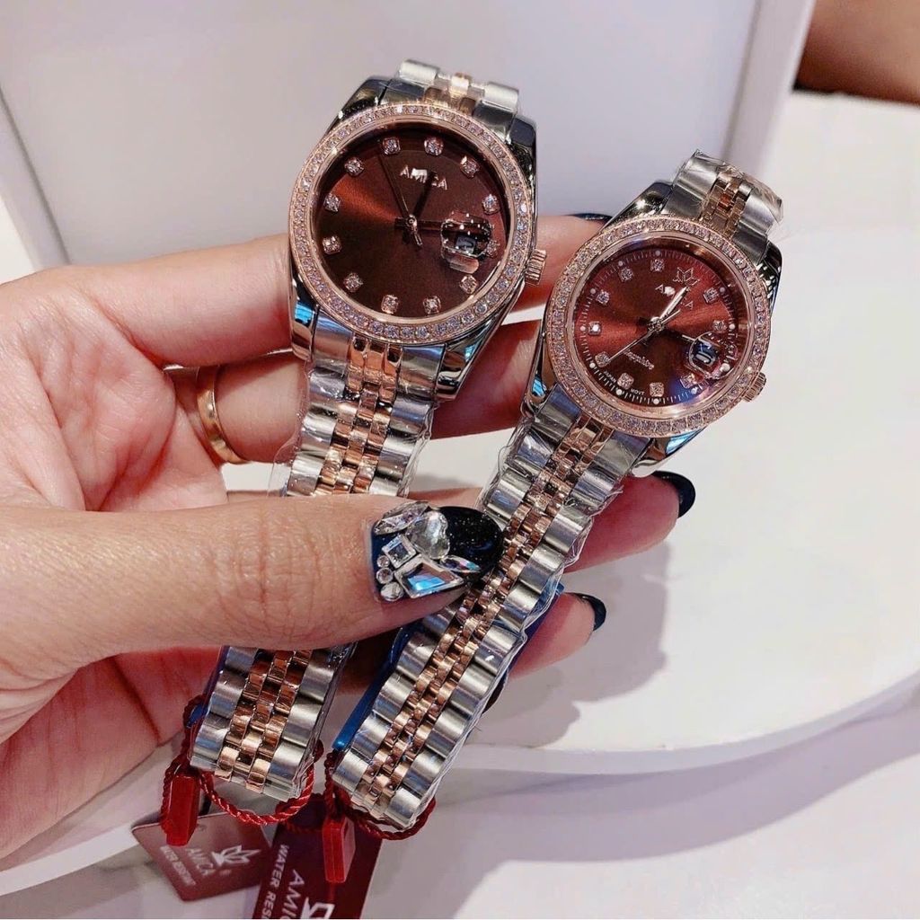Đồng hồ cặp cách tay nữ AMI CA
