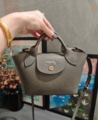 Túi xách nữ Longch xám 27x19xx7